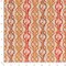 Coral - Coral Peach Abstract Geometric Upholstery Fabric 54 Inches"
